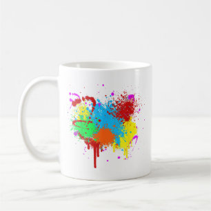 Pretty Paint Splatter Painting Abstract Art Paint Coffee Mug