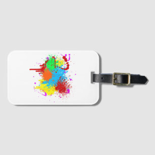 Pretty Paint Splatter Painting Abstract Art Paint Luggage Tag