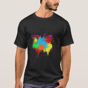Pretty Paint Splatter Painting Abstract Art Paint T-Shirt