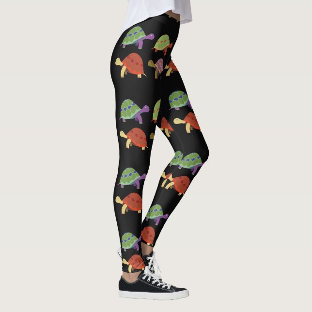 Pretty Painted Turtles Leggings (Right)