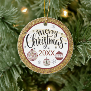 Pretty Paisley Custom Christmas Ornament