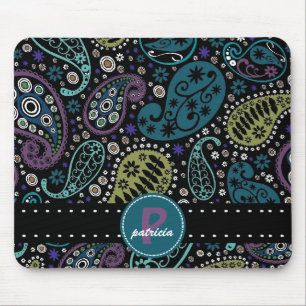 Pretty Paisley in Rich Peacock Colours Mouse Pad