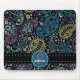 Pretty Paisley in Rich Peacock Colours Mouse Pad (Front)