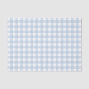 Pretty Pale Denim Blue Gingham Checked Pattern Tissue Paper