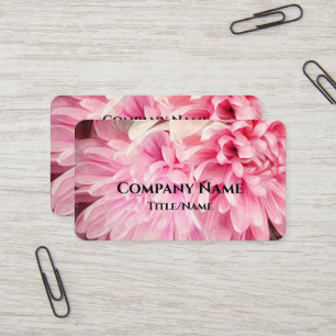 pretty pale pink flower petals custom business card