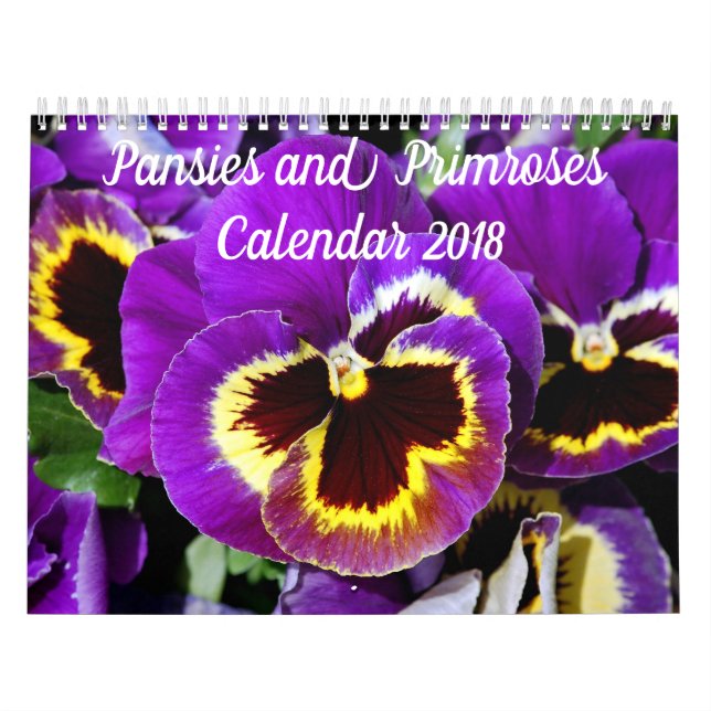 Pretty pansies and primroses calendar (Cover)