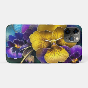 Pretty pansies art Case-Mate iPhone case