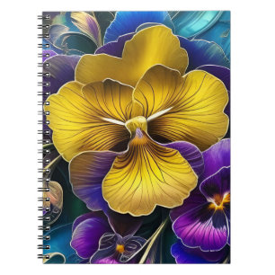 Pretty pansies art notebook