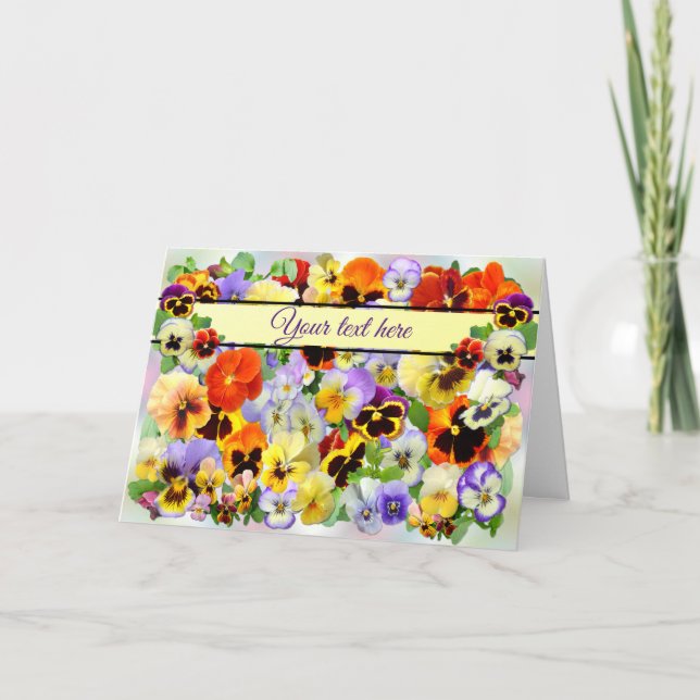 Pretty Pansies Card (Front)