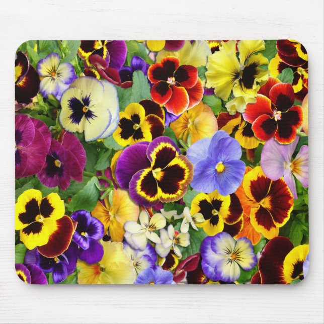 Pretty Pansies Mouse Pad (Front)
