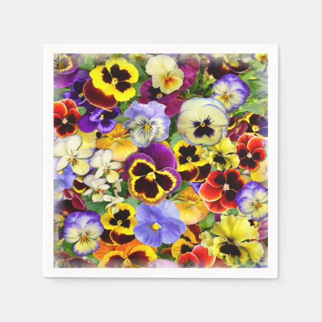 Pretty Pansies Napkin (Front)