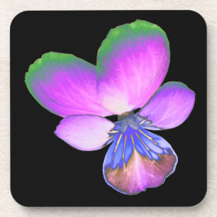 Pretty Pansy Cork Coaster
