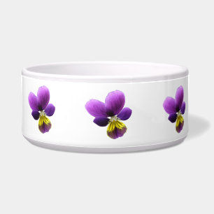 Pretty Pansy Dog Bowl