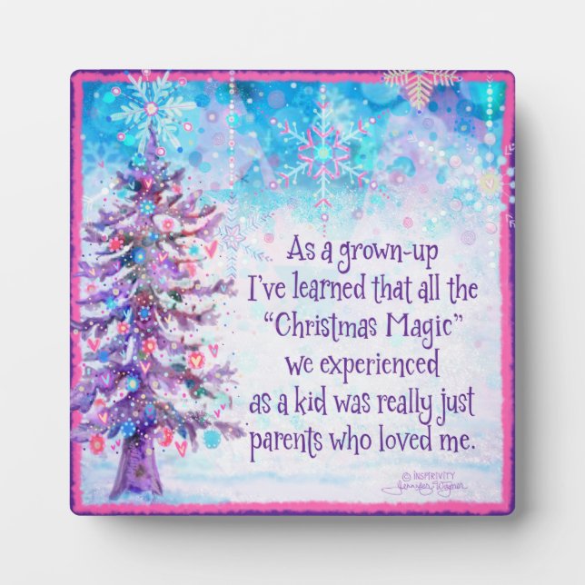 Pretty Parents Make Christmas Magical Inspirivity Plaque (Front)