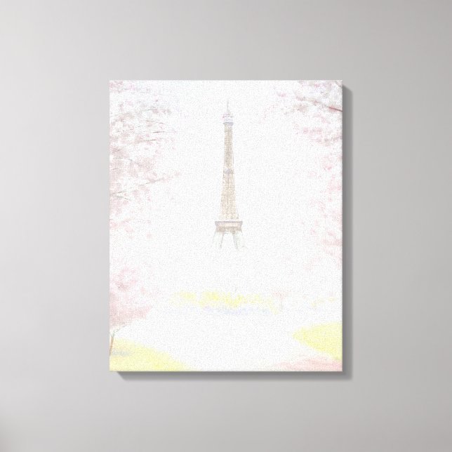 Pretty Paris In Pastels Canvas Print (Front)