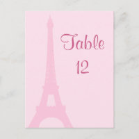 Pretty Paris Table Number