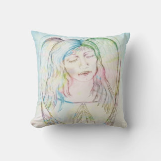 Pretty Pastel Angel at Prayer Cushion