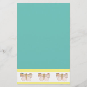 Pretty Pastel Butterfly Stationery-Erin Brie Art S Stationery