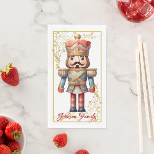 Pretty Pastel Christmas Nutcracker Paper Napkin
