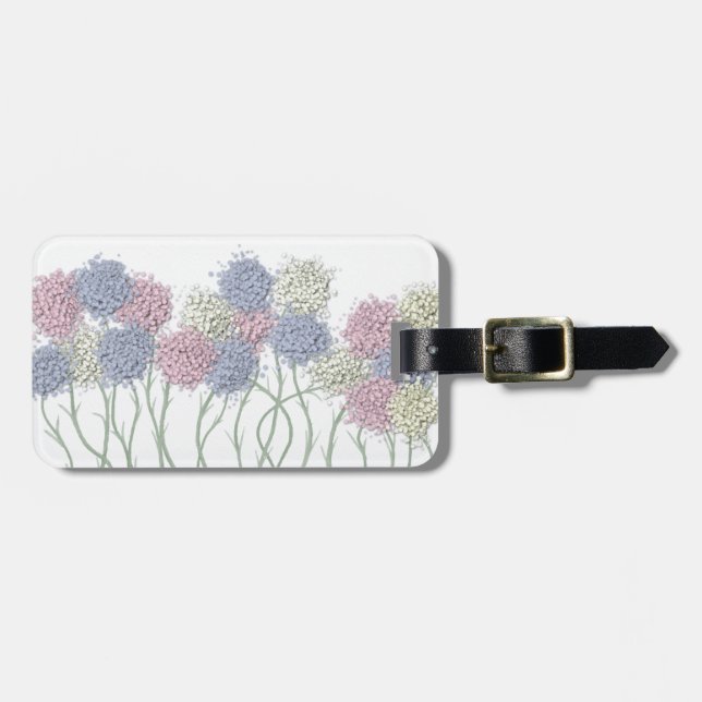 Pretty Pastel Coloured Flowers Luggage Tag (Front Horizontal)