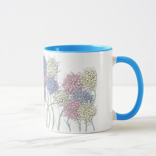 Pretty Pastel Coloured Flowers Mug (Right)