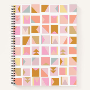 Pretty Pastel Colours Modern Geometric Design Notebook