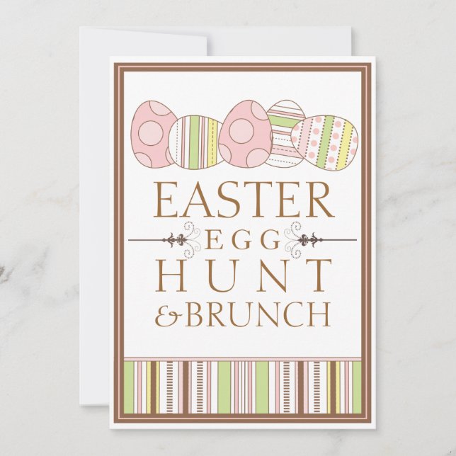 Pretty Pastel Decorate Easter Egg Hunt Invitation (Front)