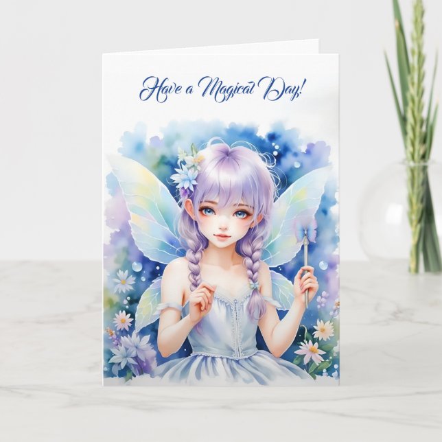 Pretty Pastel Fairy Card (Front)
