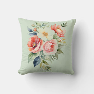 Pretty Pastel Floral Cushion