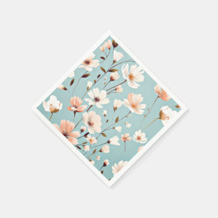 Pretty Pastel Floral Pattern Napkin