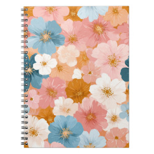 Pretty Pastel Floral Pattern Notebook