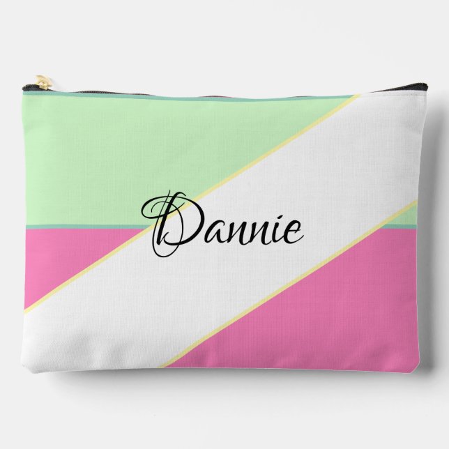 Pretty Pastel Girly Spring Custom  Accessory Pouch (Front)