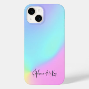 Pretty pastel gradient personalised Case-Mate iPhone 14 case