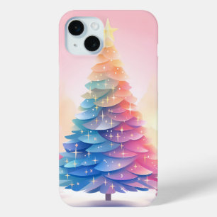 PRETTY PASTEL HOLIDAY CHRISTMAS TREE iPhone 15 MINI CASE