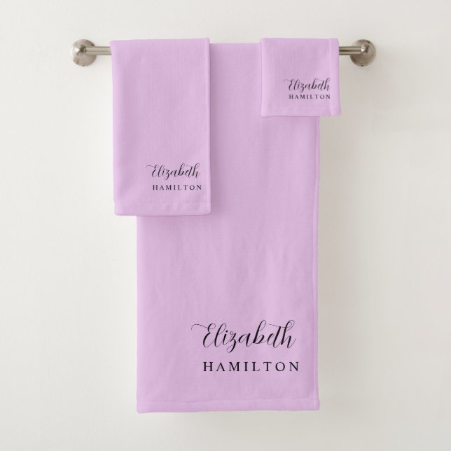 Pretty Pastel Lavender Personalised Bath Set (Insitu)