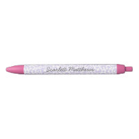 Pretty Pastel Leopard Print Pattern Purple Name