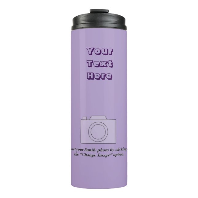 Pretty Pastel Lilac / Lavender / Purple Thermal Tumbler (Front)