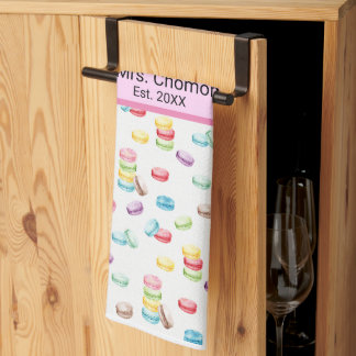Pretty Pastel Macaron Kitchen Towel
