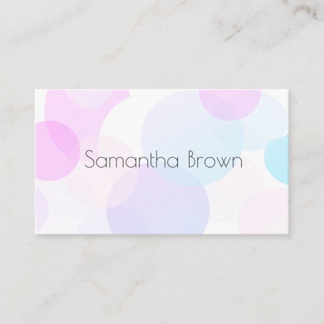 pretty pastel minimalist abstract modern custom business card (Front)