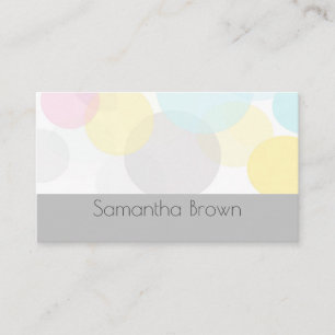 pretty pastel pattern abstract modern custom business card