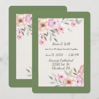 Pretty Pastel Petals Invitation