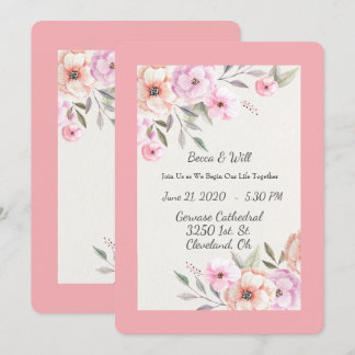 Pretty Pastel Petals Invitation