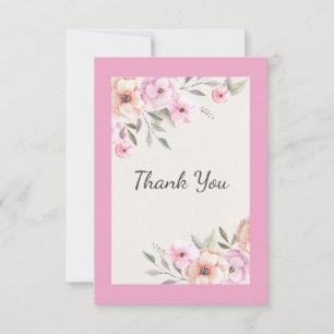 Pretty Pastel Petals Thank You Card