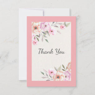 Pretty Pastel Petals Thank You Card