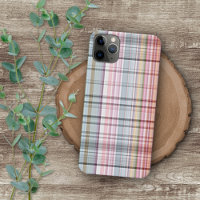 Pretty Pastel Pink Blue Red Purple Tartan Pattern