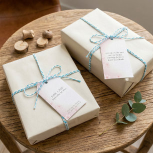Pretty Pastel Pink Cherry Blossom Wedding favour Gift Tags