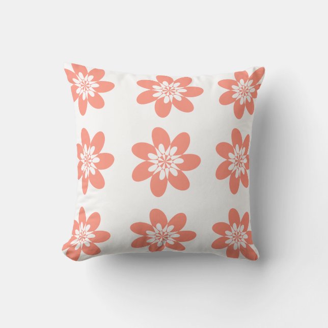 Pretty Pastel Pink Floral Cushion (Front)