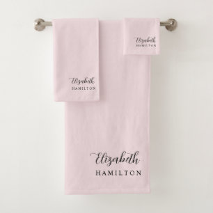 Pretty Pastel Pink Personalised Bath Set