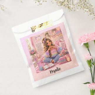 Pretty Pastel Pink Rainbow Christian Girl Bible Favour Bags