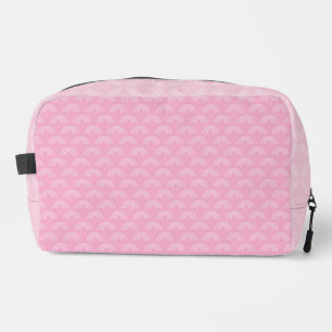 PRETTY PASTEL PINK RAINBOW PATTERNS DOPP KIT